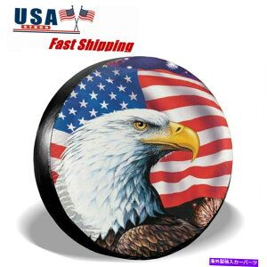 rear wheel tire cover 14 "C[O+USAtOXyA^CJo[zC[^CJo[ׂĂ̒a60?69cm 14" Eagle+USA Flag Spare Tire Cover Wheel Tyre Covers For All Diameter 60-69cm