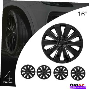 rear wheel tire cover ホイールリムカバーハブキャップabs16インチブラック4 pcsドッジデュランゴ用クラシック Wheel Rim Cover Hub Caps ABS 16” Black 4 Pcs Classic For Dodge Durango