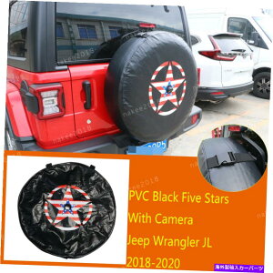 rear wheel tire cover �W�[�v�����O���[JL 2018-2020�p��5���ԃ��A�X�y�A�^�C���^�C���z�C�[���J�o�[ Five Stars Car Rear Spare Tire Tyre Wheel Cover For Jeep Wrangler JL 2018-2020�y���s�A���i�z