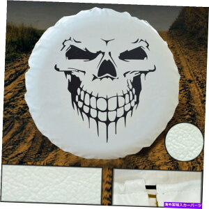 rear wheel tire cover 35x12.5R18΂WXyAzC[^CJo[34 "-37"wr[f[eBrj[ 35x12.5R18 White Grinning Skull Spare Wheel tire cover 34"-37" Heavy Duty Vinyl
