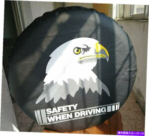 rear wheel tire cover 17 "ホワイトイーグル付きのスペアホイールタイヤカバーロゴイージーインストールプロテクター31-33" 17" Spare Wheel Tire Cover With White Eagle Logo Easy Install Protector 31-33"