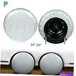 rear wheel tire cover �^�C���́ARV�z�C�[��24 -26��4�̃��C���[�Z�b�g4�̃Z�b�g���J�o�[���܂��B Tire Covers Four Layers Set of 4 For RV Wheel 24-26 Waterproof Sun Protector�y���s�A���i�z