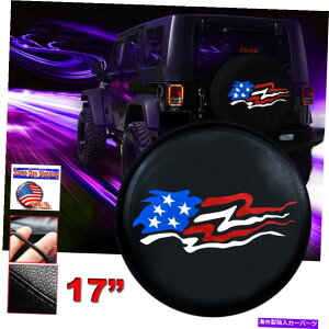 rear wheel tire cover 17 "XyA^CJo[W[vSUVgbNTCYXLzC[Jo[p̃AJ̊ 17" Black Spare Tire Cover American Flag for Jeep SUV Truck Size XL Wheel cover