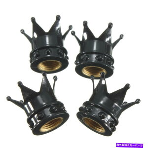 rear wheel tire cover 4PCSubNNEJ[^CGAouXe˂LbvJo[zC[ANZT[ 4Pcs Black Crown Car Tire Air Valve Stem Screw Caps Cover Wheel Rims Accessories
