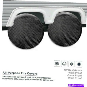 rear wheel tire cover US 4PCS���j�o�[�T���J�[�z�C�[���^�C���J�o�[RV�g���[���[SUV�L�����s���O�J�[26 -27 ''�^�C�� US 4PCS Universal Car Wheel Tire Covers For RV Trailer SUV Camper 26-27'' Tires�y���s�A���i�z