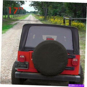 rear wheel tire cover W[vO[ɃtBbgXyA^CJo[17 "TCYXLzC[^CJo[ȍ Spare Tire Cover Fit For Jeep WRANGLER 17" Size XL Wheel Tire Cover Pure Black