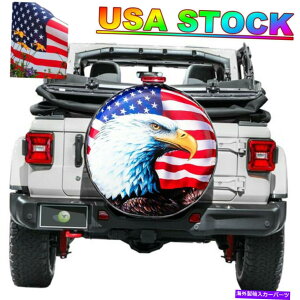 rear wheel tire cover �X�y�A�z�C�[���^�C���J�o�[15 �C�[�O��US�t���b�O�ϐ���PVC���U�[�p�W�[�v�g���[���[ Spare Wheel Tire Cover 15 Eagle US FLAG Waterproof PVC Leather For Jeep Trailer�y���s�A���i�z