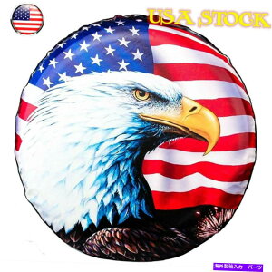 rear wheel tire cover XyA^CJo[17 "J[W[vp̃AJtbOC[OzC[hveN^[ Spare Tire Cover 17" American Flag Eagle Wheel Waterproof Protector For Car Jeep