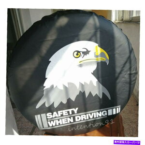 rear wheel tire cover 16 "zCgC[OobWtXyAzC[^CJo[C[W[CXg[veN^[29-31" 16" Spare Wheel Tire Cover with White Eagle Badge Easy Install Protector 29-31"