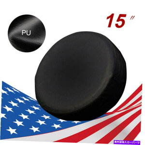 rear wheel tire cover 15C`̃XyA^CJo[zC[veN^[Jo[ׂĂ̎ԂɓK 15 Inch Spare Tire Cover Wheel Protector Covers Fits For All Car Black Universal