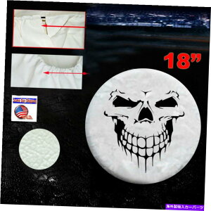 rear wheel tire cover 18 "W[vO[̂߂̃zCgjOXJXyA^CJo[xxl jk18C`zC[ 18" White Grinning Skull Spare Tire Cover XXL For Jeep Wrangler JK 18 inch Wheel