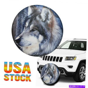 rear wheel tire cover XyA^CJo[16 "AW[vO[oeB[gÑzC[TveN^[IIJ~ Spare Tire Cover 16", Wheel Sun Protector Wolf for Jeep Wrangler Liberty Trunk