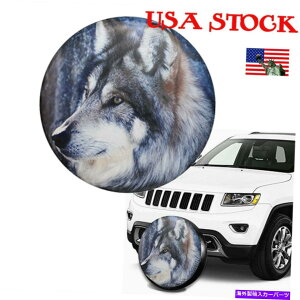rear wheel tire cover XyA^CJo[15 "W[voeBgbNCRVp̃zC[_Xgv[thEt Spare Tire Cover 15" Wheel Dust-proof Waterproof Wolf For Jeep Liberty Truck CRV