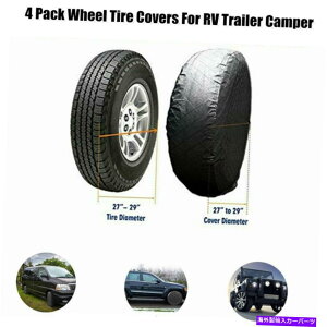 rear wheel tire cover 4PCS 26 "-27 ''zC[^CJo[g[[LsOJ[RVJ[gbNsbNAbvp 4PCS 26"-27'' Wheel Tire Covers Kit For Trailer Camper RV Car Truck Pickup