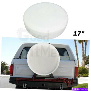 rear wheel tire cover 17C`̃XyAzC[^CJo[rj[^CJo[tH[huRp̔v 17 inch Spare Wheel Tire Cover Vinyl Tyre Covers White Leather For FORD BRONCO