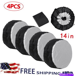 rear wheel tire cover 4packjo[TXyA^CJo[w/ non-scratchobN25- 27 "zC[veN^[R14 4Pack Universal Spare Tire Cover w/ Non-scratch Back 25- 27" Wheel Protector R14