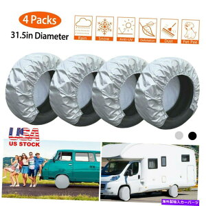 rear wheel tire cover 30in-31.5in�h���z�C�[���^�C���́A�g���b�N�Ԃ�RV�g���[���[�̑��z�v���e�N�^�[���J�o�[���Ă��܂� 30in-31.5in Waterproof Wheel Tire Covers Sun Protector for Truck Car RV Trailer�y���s�A���i�z