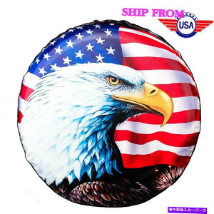 rear wheel tire cover XyA^CJo[14 "C[OzC[TCveN^[W[vg[[pjo[T Spare Tire Cover 14" Eagle Wheel Sun Rain Protector Universal For Jeep Trailer