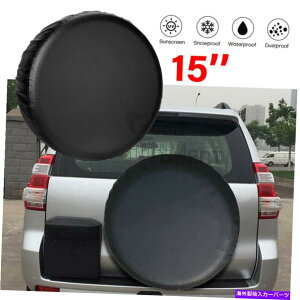 rear wheel tire cover 15 "XyA^CJo[\tgzC[27-29 ''g^W[vp̍v 15" Spare Tire Cover Soft Wheel 27-29'' Black Thickening Leather For Toyota Jeep