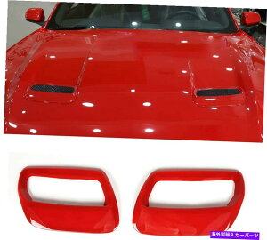 GWJo[ 2PCSbht[hGWGAGAxgJo[Jo[[fBOgtH[h}X^O2018 2019 2020 2pcs Red Hood Engine Air Vent Cover Molding Trim for Ford Mustang 2018 2019 2020