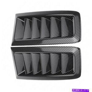 GWJo[ 2xԃt[hxg{lbgRSX^CJo[GWGAAEgbgCe[NABSplg 2x Car Hood Vent Bonnet RS Style Cover Engine Air Outlet Intake ABS Panel Trim