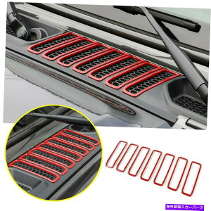 GWJo[ 2020N2022NɂăW[vOfBG[^[JTbhGWt[hGACbgxgAEgbgJo[g For 2020-2022 Jeep Gladiator JT Red Engine Hood Air Inlet Vent Outlet 