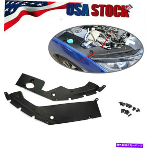 GWJo[ z_VrbN10Ԗڂ16-21 ES2xubNGWTChpl[tv[gJo[g 2x Black Engine Side Panel Leaf Plate Cover Trim For Honda Civic 10th 16-21 ES