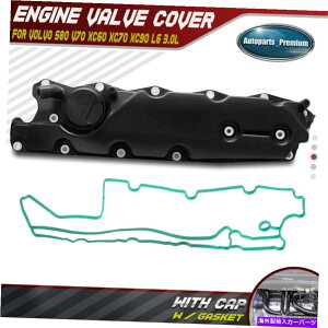 GWJo[ {{S80 V70 XC60 XC70 XC90 L6 3.0Lp̃KXPbgLbgƃLbvtGWouJo[Lbv Engine Valve Cover w/ Gasket Kit & Cap for Volvo S80 V70 XC60 XC70 XC90 L6 3.0L