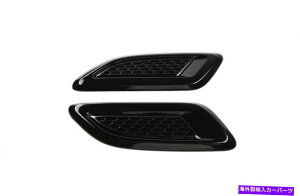GWJo[ ubNtgGWt[hGAxgAEgbgJo[Jo[g*W[v`FL[2014-2019p Black Front Engine Hood Air Vent Outlet Cover Trim*2 For Jeep Cherokee 2014-2019