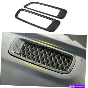 GWJo[ GWt[hGAxgt[gJo[W[vO[JL JT 2018+̃x[ Engine Hood Air Vent Frame Trim Cover Decor Bezel For Jeep Wrangler JL JT 2018+