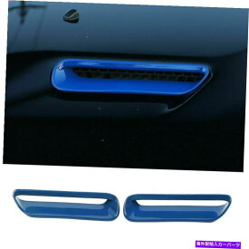 エンジンカバー ダッジチャレンジャー2009-14エンジンカウルフードスクープエアベントトリムカバーABSブルー For Dodge Challenger 2009-14 Engine Cowl Hood Scoop Air Vent Trim Cover ABS Blue