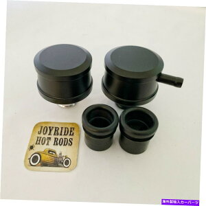 �G���W���J�o�[ 1�y�AV8�o���u�J�o�[�G���W���ċz�� - �u���b�N�A���~�j�E���i1 PCV�j 1 Pair V8 Valve Cover Engine Breathers- Black Aluminum (1 PCV)�y���s�A���i�z