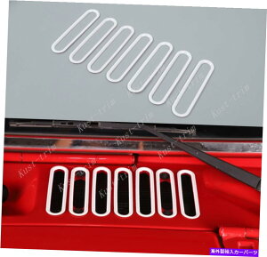 GWJo[ Jeep Wrangler JK 2007-2017zCgGWt[hGACbgxgJo[x[gp For Jeep Wrangler JK 2007-2017 white Engine Hood Air Inlet Vent Cover Bezel Trim