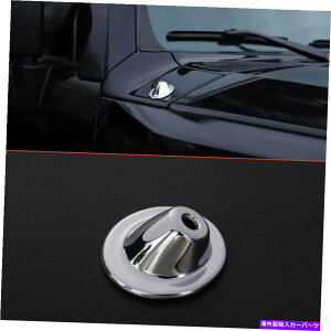 GWJo[ g^FJN[U[̃NGWt[hAeix[XیJo[2007-2014 Chrome Engine Hood Antenna Base Protection Cover For Toyota FJ Cruiser 2007-2014