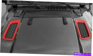 GWJo[ W[vO[JL 2018-2019p̐ԕ؃GWt[hGAxgJo[g2PCS Red ABS car Engine Hood Air Vent cover trim 2pcs FOR jeep Wrangler JL 2018-2019