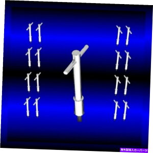 �G���W���J�o�[ �N����4�C���`�o���u�J�o�[T�n���h��X16�t�B�b�g�t�H�[�h351�N���[�u�����h�G���W�� Chrome 4 Inch Valve Cover T-Handles x16 Fits Ford 351 Cleveland Engines