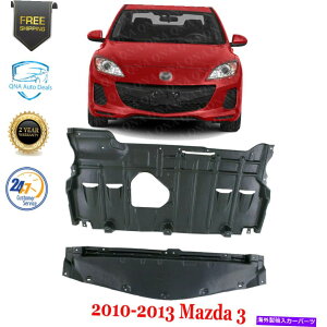 GWJo[ 2010N2013Ñ}c_3̃Jo[̉ɂ2̃tgуAGWXvbVV[h̃Zbg Set of 2 Front & Rear Engine Splash Shield Under Cover For 2010-2013 Mazda 3