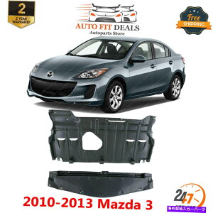 GWJo[ 2010N2013Ñ}c_3̃Jo[̉ɂ2̃tgуAGWXvbVV[h̃Zbg Set of 2 Front & Rear Engine Splash Shield Under Cover For 2010-2013 Mazda 3