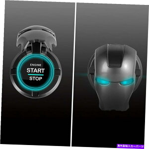 GWJo[ J[GWCOjbVX^[gXgbvXCb`{^OACA}Jo[ - XCb`Jo[ Car Engine Ignition Start Stop Switch Button Ring Iron Man Cover - Switch cover