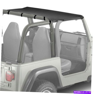 �y Jeep Wrangler 97-02 Bestop�r�L�j�X�g���b�v���X�^���K�X�^�C���u���b�N�f�j���\�t�g�g�b�v For Jeep Wrangler 97-02 Bestop Bikini Strapless Targa Style Black Denim Soft Top�y���s�A���i�z