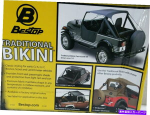 �y Jeep CJ-5�ACJ-7�ABronco�Ȃǂ̂��߂̐V����Bestop Traditional Bikini Top-Black Crush�B NEW Bestop Traditional Bikini Top-Black Crush, for Jeep CJ-5, CJ-7, Bronco, ETC.