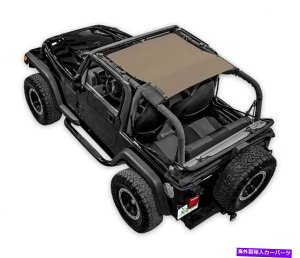 幌 Jeep TJ用のSpiderWebshadeメッシュビキニトップタン。 SWS-SHDTOP-01-KRWL-TAN SpiderWebShade Mesh Bikini Top-Tan, for Jeep TJ; SWS-SHDTOP-01-KRWL-TAN