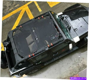 y ubN[tbVTVF[hgbvJo[UVیK07-18W[vO[JK 4DR Black Roof Mesh Sunshade Top Cover UV Protection fits 07-18 Jeep Wrangler JK 4dr