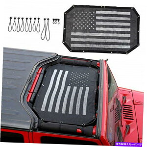 y TVF[hgbvJo[UVی샋[tbVW[vO[JK JKU 2007-2018 Sun Shade Top Cover UV Protection Roof Mesh for Jeep Wrangler JK JKU 2007-2018