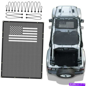 �y USA Flag Sunshade Top Cover 2018-2020 Jeep Wrangler JL�̃��b�V��UV�ی� USA Flag Sunshade Top Cover Mesh UV Protection for 2018-2020 Jeep Wrangler JL�y���s�A���i�z