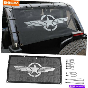 y 4hAW[vO[JL 2018+̃AgNTVF[hbV\tggbvJo[ Rear Trunk Sunshade Mesh Soft Top Cover For 4-Door Jeep Wrangler JL 2018+
