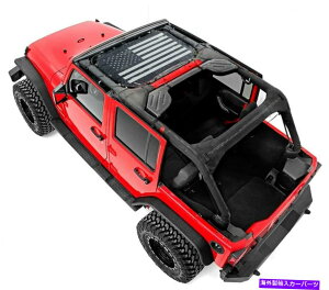 y 2007-18̃bVVF[hgbvTVF[hJo[W[vO[JK JKU 2/4hAA`UV Mesh Shade Top Sunshade Cover for 2007-18 Jeep Wrangler JK JKU 2/4-Door Anti-UV