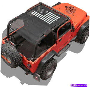 y rLjgbvTVF[hbVTVF[hJo[W[vO[TJ̃\tggbvA`UV Bikini Top Sunshade Mesh Sun Shade Cover Soft Top Anti-UV for Jeep Wrangler TJ