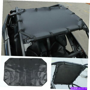 幌 Polaris RZR Pro XP Uitimate 2021-23のブラックルーフレザーソフトトップシェードカバー Black Roof Leather Soft Top Shade Cover For Polaris RZR PRO XP Uitimate 2021-23
