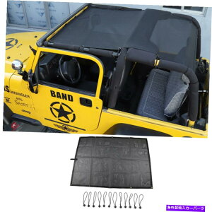 y 1xrLjbVTVF[h\tggbvJo[97-06W[vO[TJUVی 1X Bikini Mesh Sun Shade Soft Top Cover UV Protection For 97-06 Jeep Wrangler TJ